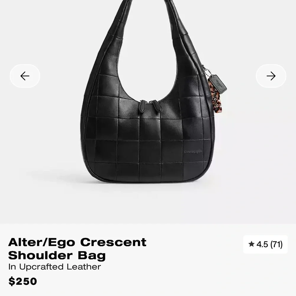 Coach Leather Alter/Ego Crescent Shoulder Bag - Picture 6 of 9